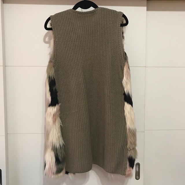 ZARA(ザラ)のストラディバリウス　ファーベスト　ジレ レディースのジャケット/アウター(毛皮/ファーコート)の商品写真