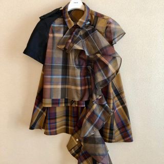 サカイ(sacai)のsacai  フリルブラウス(シャツ/ブラウス(半袖/袖なし))