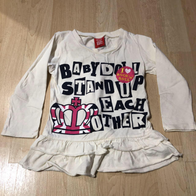 BABYDOLL(ベビードール)のベビードール　フリルロンT キッズ/ベビー/マタニティのキッズ服女の子用(90cm~)(Tシャツ/カットソー)の商品写真