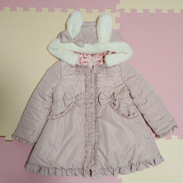 Shirley Temple(シャーリーテンプル)のうさ耳タフタ キッズ/ベビー/マタニティのキッズ服女の子用(90cm~)(コート)の商品写真