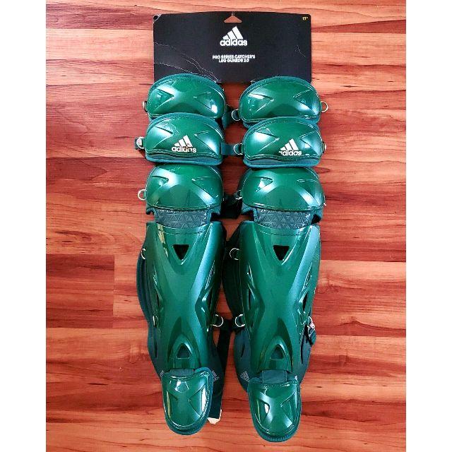 adidas(アディダス)のアメリカ国内最高級モデル☆USA adidas☆Proキャッチャーレガース緑 スポーツ/アウトドアの野球(防具)の商品写真