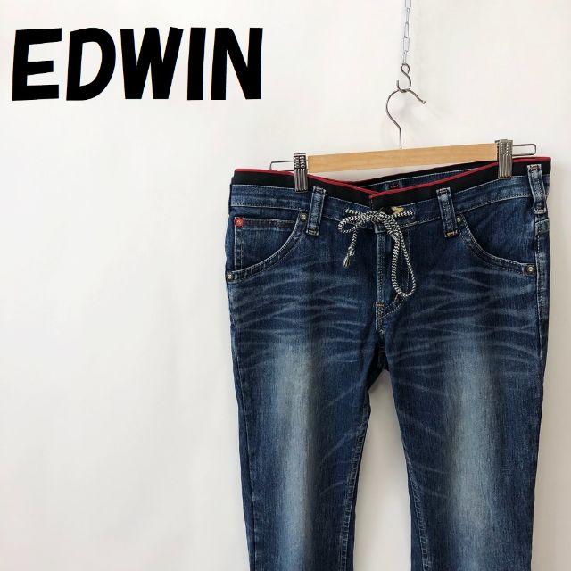 EDWIN(エドウィン)の【人気】EDWIN ジャージーズ デニムパンツ ウエストゴム L レディース レディースのパンツ(デニム/ジーンズ)の商品写真