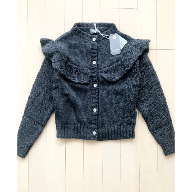 Caramel baby&child  - 新品✦1点のみ tocoto vintage 透かし編み フリルカーディガン