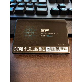 シリコンパワー A55 SSD 512GB 3D NAND採用 SATA3(PCパーツ)