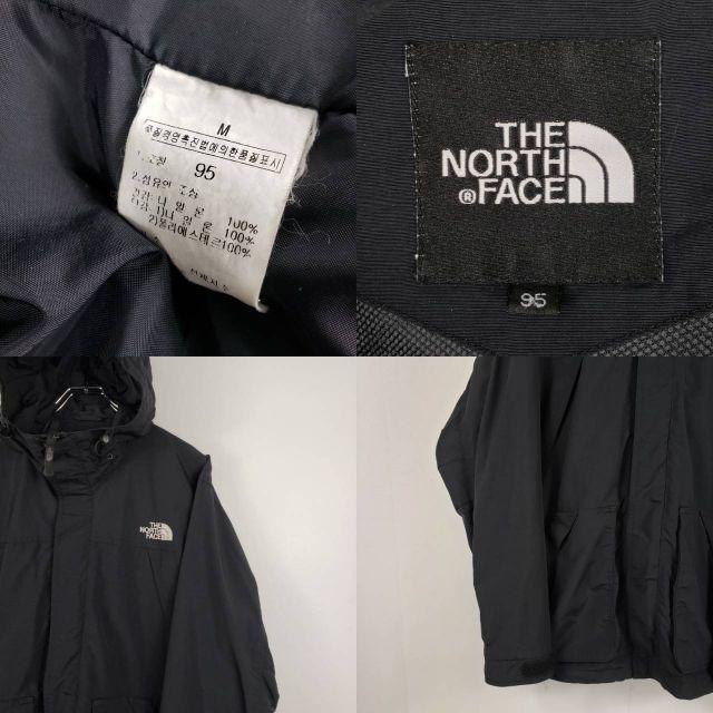 US-NN0924-02ノースフェイス ナイロン マウンテンパーカー ブラック 刺繍ロゴ M