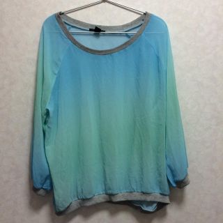 フォーエバートゥエンティーワン(FOREVER 21)のグラデーション シフォン カットソー(カットソー(長袖/七分))