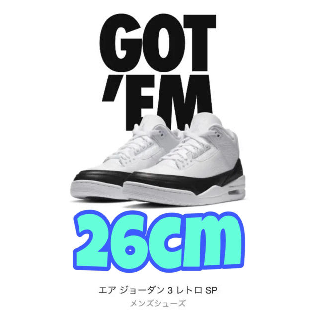 NIKE AIR JORDAN3 フラグメント 26cm