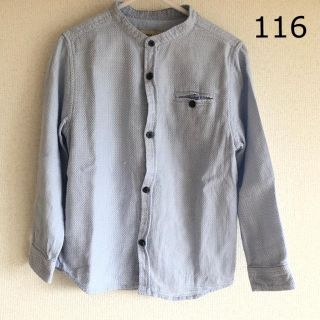 ザラキッズ(ZARA KIDS)の〈ZARA〉バンドカラーシャツ　116cm(ブラウス)