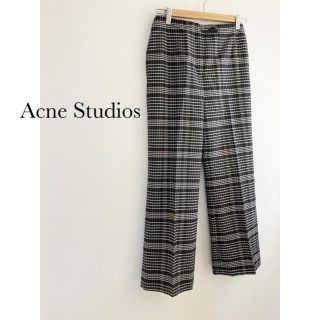 アクネ(ACNE)の★アクネストゥディオズ★ウールチェックセンタープレスパンツ トラウザー(カジュアルパンツ)