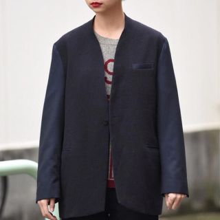 ヨウジヤマモト(Yohji Yamamoto)のKa na ta jacket 2 navy(ノーカラージャケット)