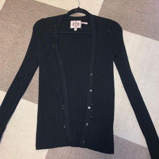 ジューシークチュール(Juicy Couture)のjuicy couture★黒リブニット★キラキラカーデ(カーディガン)