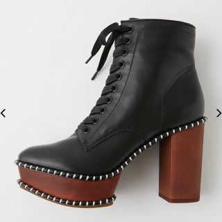 マウジー(moussy)のLACE UP WOOD SOLE BOOTS   BRN/Mサイズ(ブーツ)