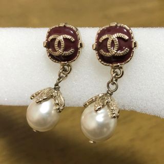 シャネル(CHANEL)のCHANEL シャネル 希少 パール ココマーク ヴィンテージ ピアス(ピアス)