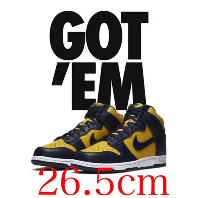 Nike Dunk High Michigan 26.5cm snkrs購入メンズ