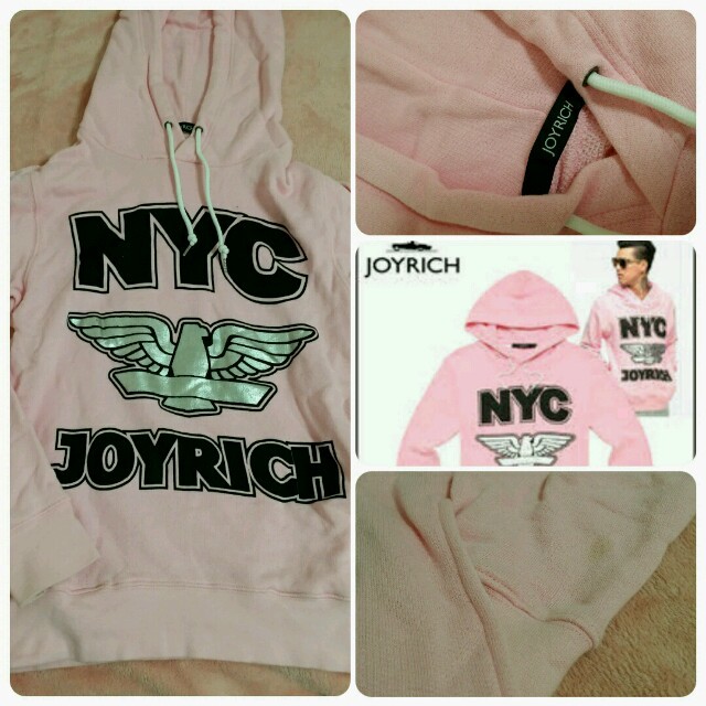 JOYRICH(ジョイリッチ)のジョイリッチ＊NYCピンクパーカー メンズのトップス(スウェット)の商品写真