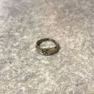 【Design Ring】スター刻印シルバーリング 925刻印 3号(リング(指輪))