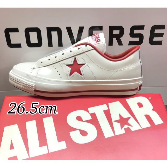 【新品】コンバース ONE★STAR J ワンスター WH/RED 26.5cm