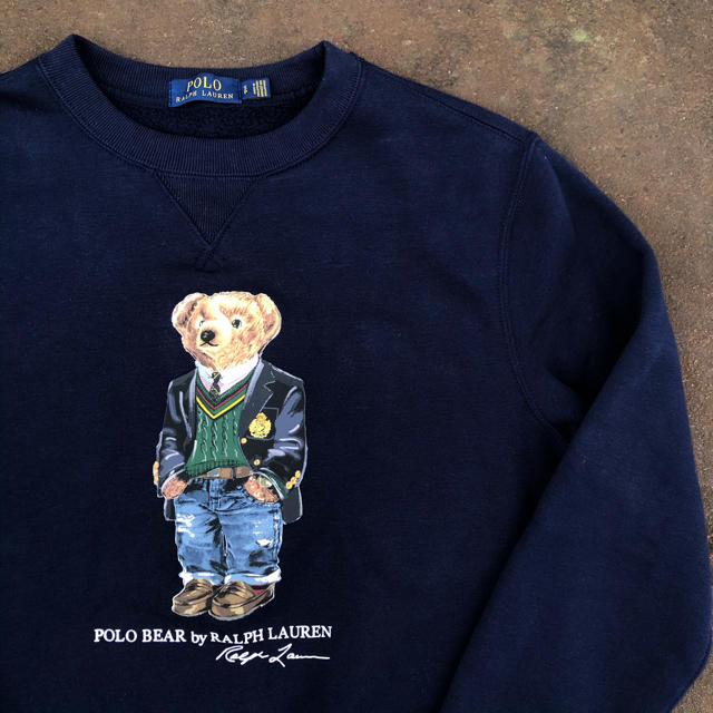美品 polo Ralph Lauren ポロベア スウェット ネイビー 【返品交換不可
