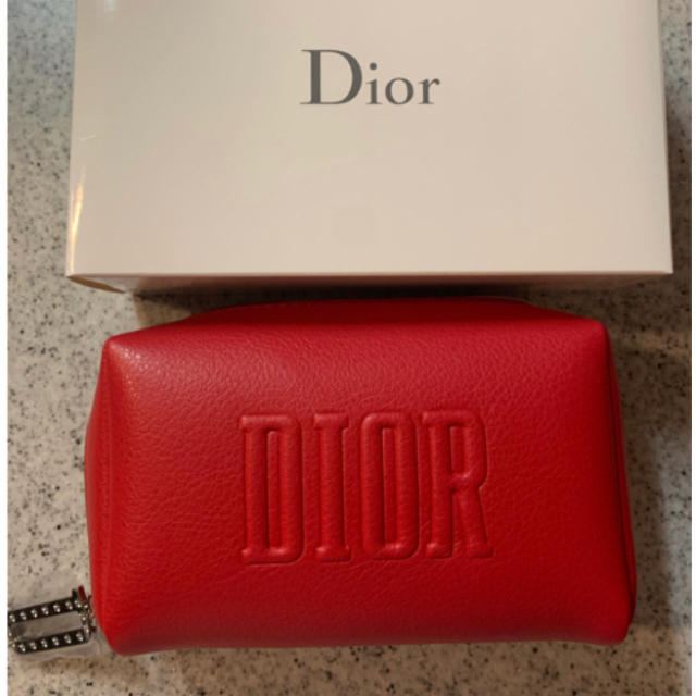 Dior(ディオール)のディオール オリジナル スクエア ポーチ Dior ノベルティ レッド レディースのファッション小物(ポーチ)の商品写真