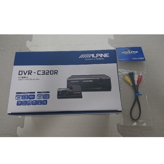 【新品】アルパイン 前後2カメラドラレコ DVR-C320R+KCE-250iV 自動車/バイクの自動車(カーナビ/カーテレビ)の商品写真