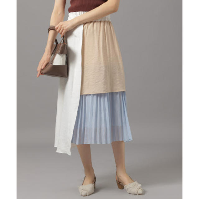 Andemiu(アンデミュウ)の新品アンデミュウ　配色スカート レディースのスカート(ひざ丈スカート)の商品写真