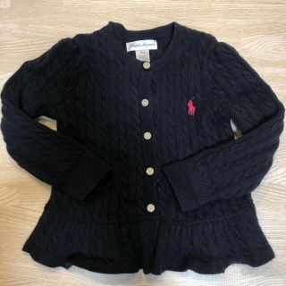 ラルフローレン(Ralph Lauren)の《Ralph Lauren》カーディガン　80〜90㎝　ネイビー(カーディガン)