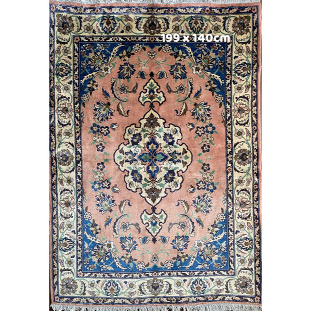 ヤズド産 ペルシャ絨毯 199×140cm