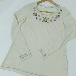 ダブルクローゼット(w closet)のダブクロ◆ボヘミアン刺繍長袖Tシャツ(Tシャツ(長袖/七分))