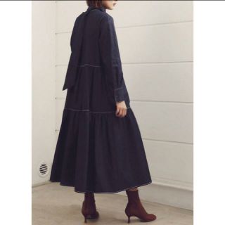 ルシェルブルー(LE CIEL BLEU)のDenim Tiered Dress(ロングワンピース/マキシワンピース)