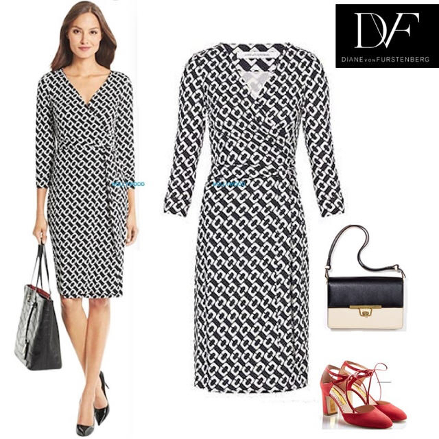 DIANE von FURSTENBERG チェーン柄　ラップワンピース  0号