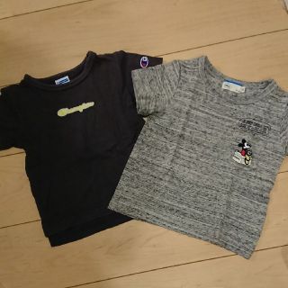 ライトオン(Right-on)のライトオン☆Champion☆ミッキー☆半袖Tシャツ☆100cm(Tシャツ/カットソー)