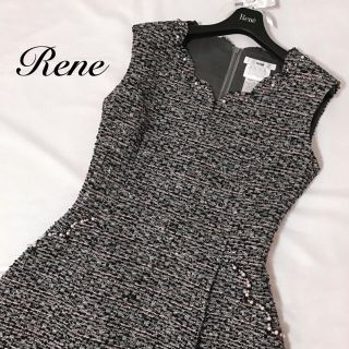 ルネ(René)の【Rene】ビジュースカラップワンピース(ひざ丈ワンピース)