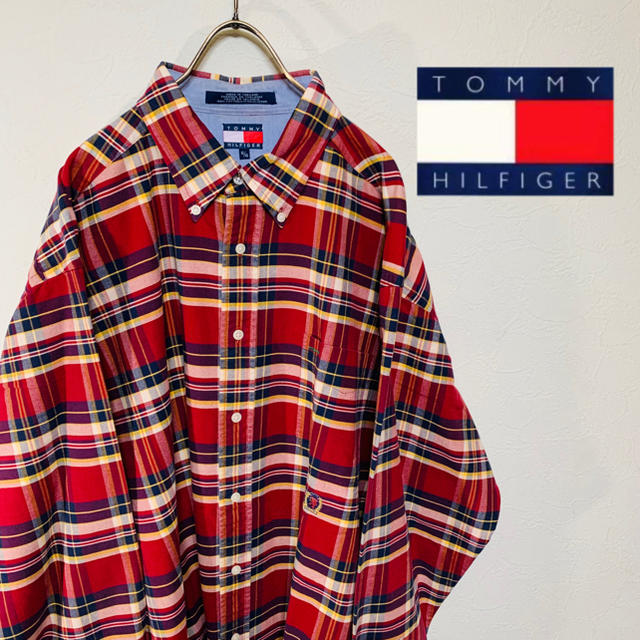 TOMMY HILFIGER(トミーヒルフィガー)のトミーヒルフィガー BDシャツ チェックシャツ XL ビッグシルエット 刺繍ロゴ メンズのトップス(シャツ)の商品写真