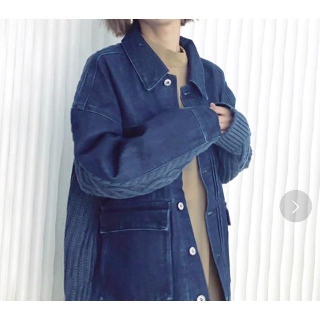 KNIT DOCKING DENIM JACKET