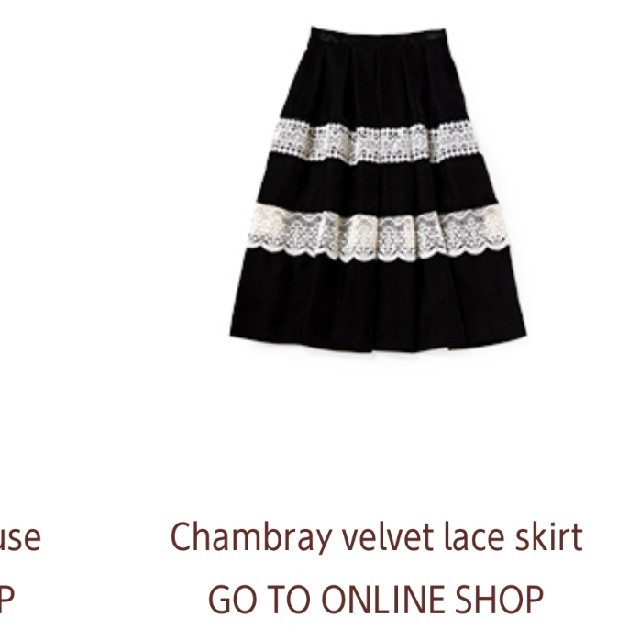 求Chambray velvet lace skirt★JaneMarple