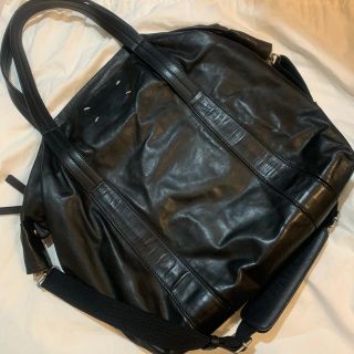 マルタンマルジェラ(Maison Martin Margiela)のマルジェラ Maison Margiela セーラーバッグ　ブラック　レザー(トートバッグ)