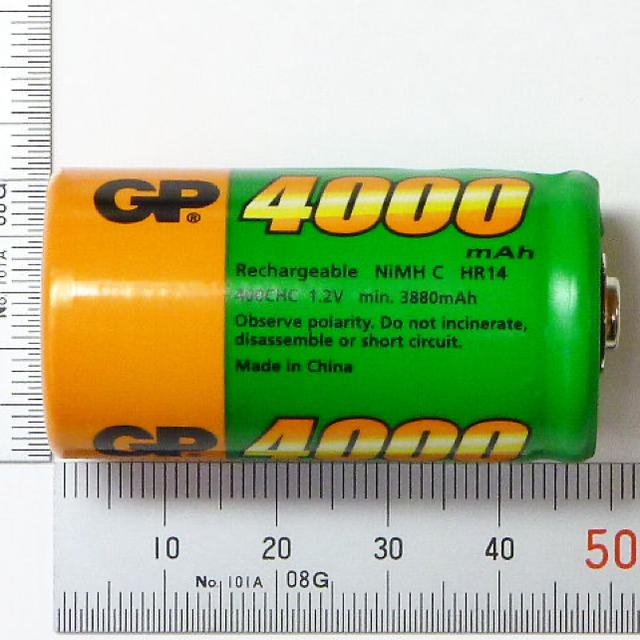 【新品】単2形ニッケル水素充電池（NiMH）1.2v4000mAh 5本セット