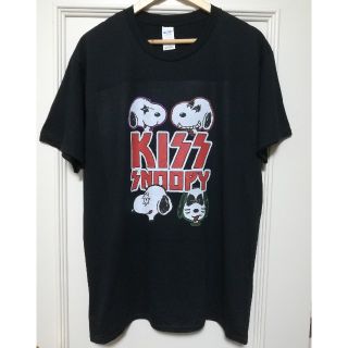 新品 スヌーピー ピーナッツ キス KISS Tシャツ XL(Tシャツ/カットソー(半袖/袖なし))