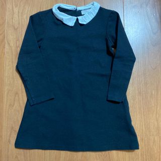 ザラキッズ(ZARA KIDS)のザラ100.110☺︎襟付きワンピ　プティマイン、プチバトー、キャラメル好きに(ワンピース)