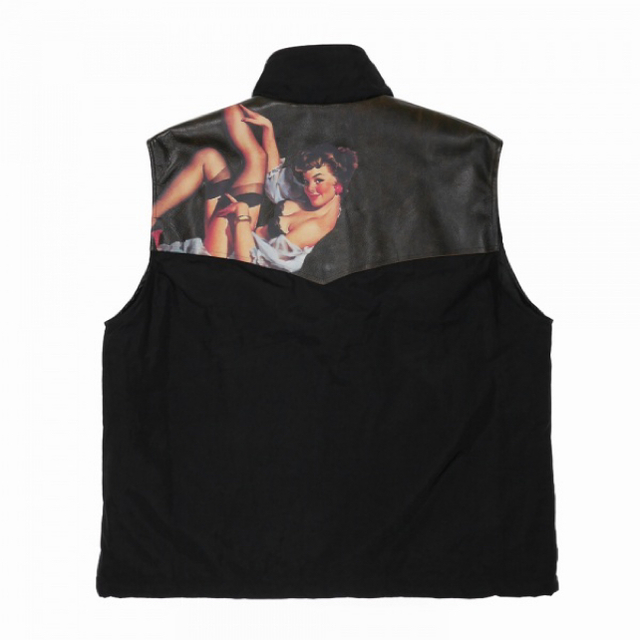 UNUSED(アンユーズド)のDAIRIKU  pinup girl batting nylon vest メンズのジャケット/アウター(ダウンベスト)の商品写真