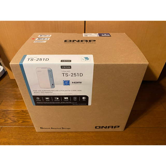 新品 QNAP TS-251D 単体 メモリー 4GB TS-251D NASスマホ/家電/カメラ