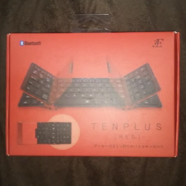 【動作確認済】3E TENPLUS/RED テンキー付３つ折りBluetooth