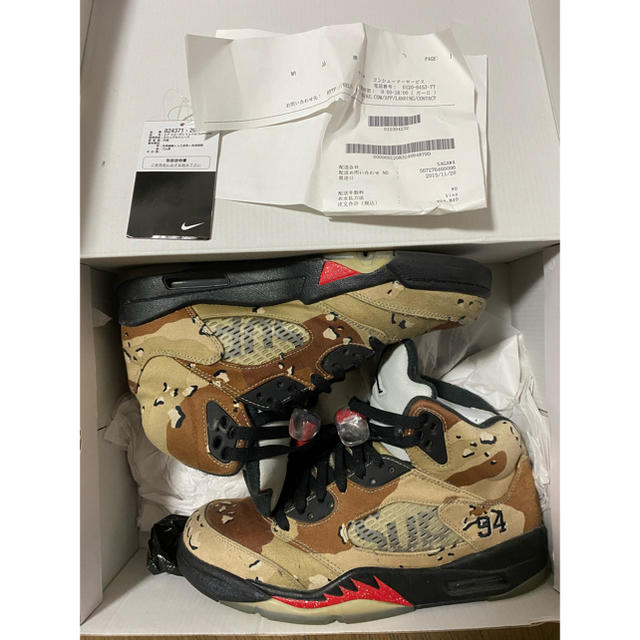 本物　supreme  Air jordan 5 26.5