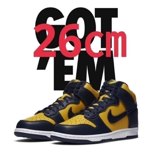 NIKE(ナイキ)のNIKE DUNK HIGH SP "MICHIGAN" メンズの靴/シューズ(スニーカー)の商品写真