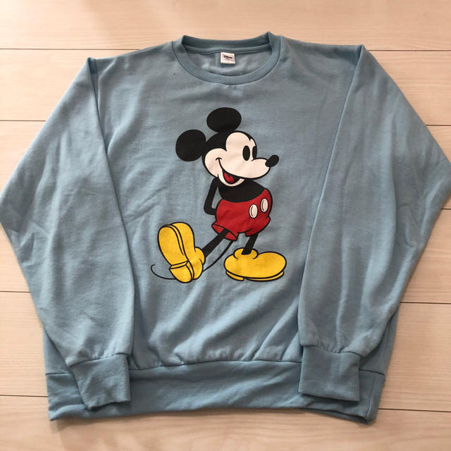 Disney(ディズニー)の90s Disney Mickey プリント　スウェット　Lサイズ　ディズニー メンズのトップス(スウェット)の商品写真