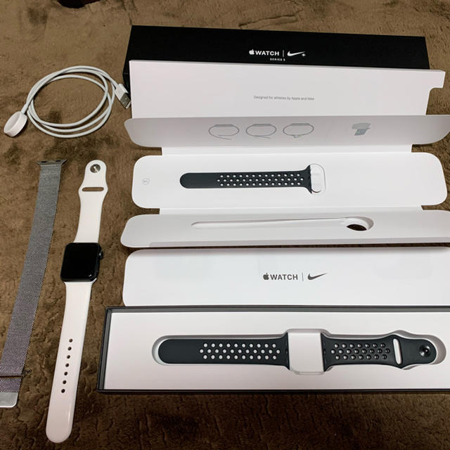 APPLE WATCH3 38mmナイキGPSアップルウォッチ3 黒