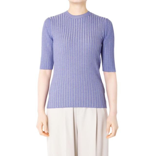 LE CIEL BLEU(ルシェルブルー)のLECIELBLEU★Plating Knit Half Sleeve Tops レディースのトップス(カットソー(半袖/袖なし))の商品写真