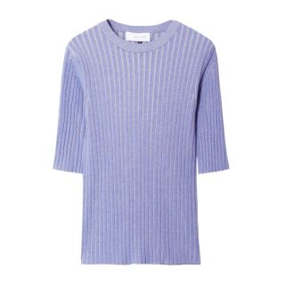 ルシェルブルー(LE CIEL BLEU)のLECIELBLEU★Plating Knit Half Sleeve Tops(カットソー(半袖/袖なし))