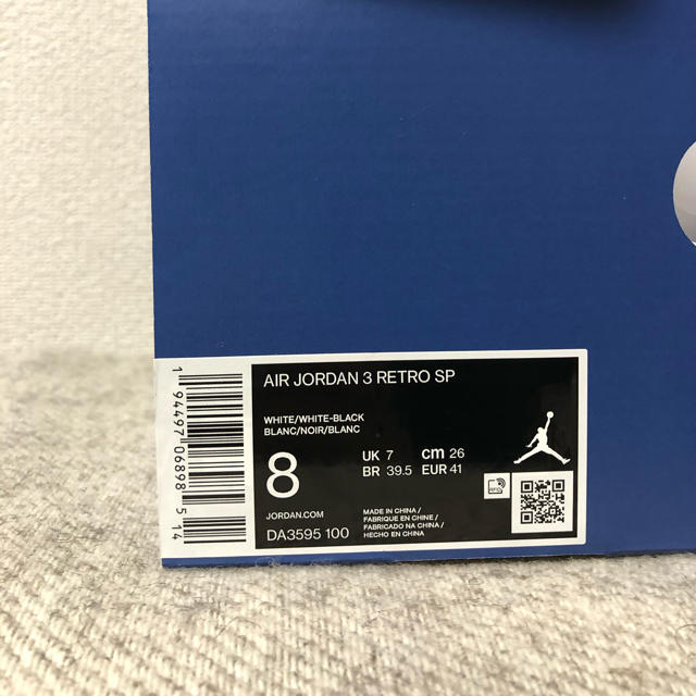 【未使用】fragment × NIKE AIR JORDAN3 フラグメント