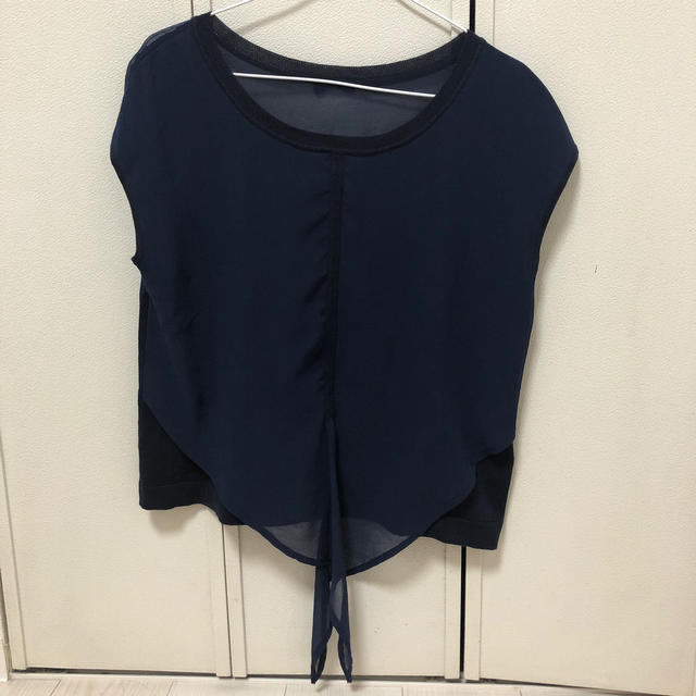 LANVIN en Bleu(ランバンオンブルー)のLANVIN シフォン付きTシャツ レディースのトップス(Tシャツ(半袖/袖なし))の商品写真